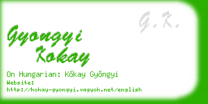 gyongyi kokay business card